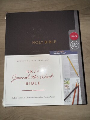 NKJV NEW KING JAMES JOURNAL THE WORD BIBLE LEATHER, Black Soft Leather-image