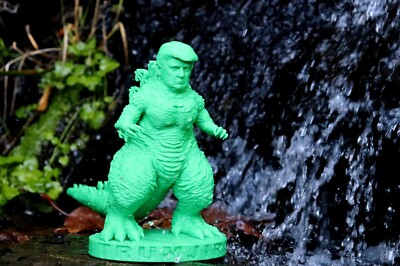 Trump Godzilla, GREEN, Limited Edit. 3D Printed Figure.  Only 47 of EACH COLOR-image