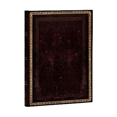 Paperblanks Old Leather Ruled Midi Notebook - Black Moroccan (old Leather Class.-image