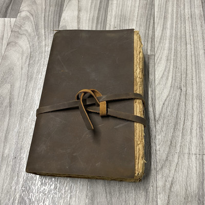 Leather Journal Notebook Handmade Leather bound Writing Book Deckle Edge Papers-image