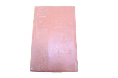  Baby Book of Mine 1940 Embossed Leather Cover Vintage-image