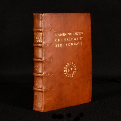 1873 Reminiscences of the Lews Very Scarce Second Edition Leather Illustrated-image