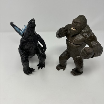 Godzilla vs King Kong Action Figures Pair Battle Roar Sound 2021 Playmates EUC -image