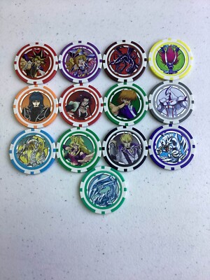 YuGiOh - Duel Links Poker Chips - Lot of 13 - Tournament Prize - Ex. Condition-image