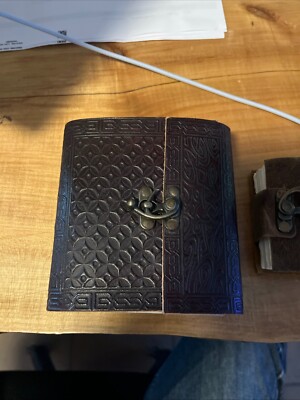 Leather Journal Writing Notebook Genuine Leather Brown Bound-image