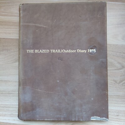 The Blazed Trail/Outdoor Leatherbound Diary Rare 1975 Vtg Abercrombie & Fitch-image