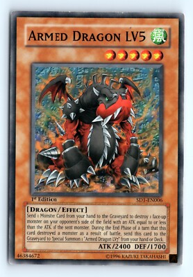 Yu-Gi-Oh Armed Dragon LV5 #SD1-EN006 Structure Deck: Dragon's Roar tcg LP-image