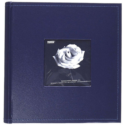 Pioneer DA-200SF 4x6 Sewn Leatherette Frame Album Navy (Same Shipping Any Qty)-image