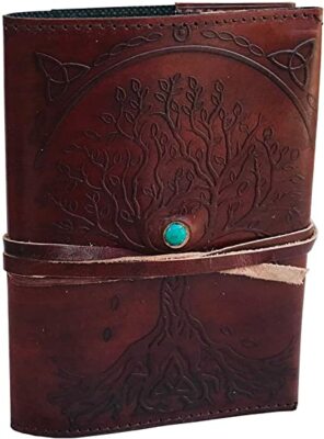 Leather Journal Writing Notebook - Antique Handmade Leather Bound Daily Notepad -image
