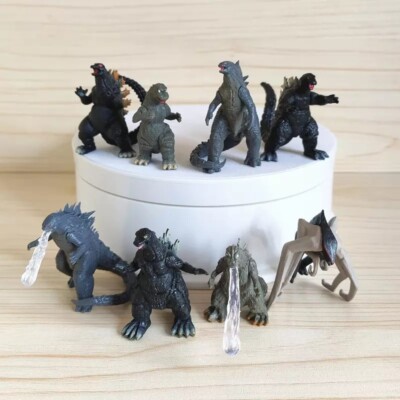 Godzilla Figures Set of 8 about 2 inches tall US Seller! Free Ship! Nice Set-image