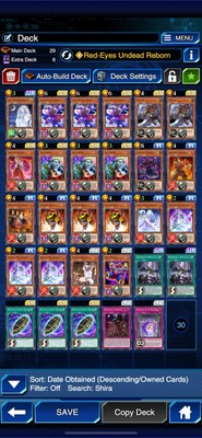 Yugioh Duel Links Full Red Eyes Zombie Deck+ Shiranui-image