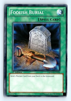 Yu-Gi-Uh Foolish Burial #SDMA-EN026 Structure Deck: Marik tcg LP-image