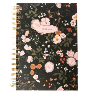 Graphique Dark Wildflower 6 x 8 Spiral Hard Cover Journal w-image