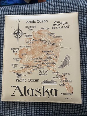 ALASKA Map Easy Load Acid Free Photo Book Beige 8.5