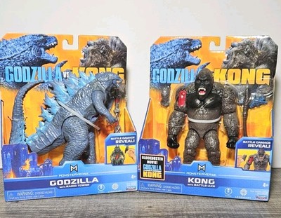 Godzilla vs Kong Godzillla with Radio Tower & Kong with Battle Axe Figures NEW-image