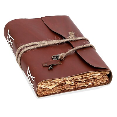 Handmade leather bound journal diary,notebook,sketchbook  gift vintage leather-image