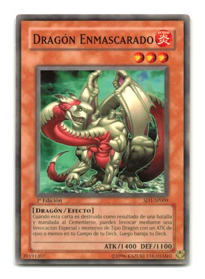 Masked Dragon - SD1-EN009 1st Edition - YuGiOh-LP-image