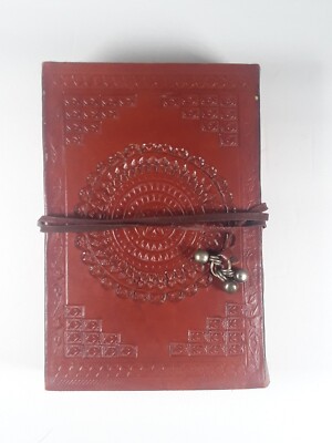 Handmade Leather Bound Mandala journal Thought Book office Notepad Writing Pad-image