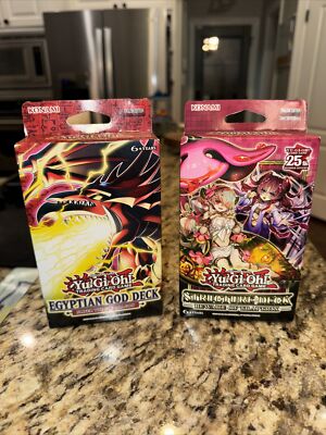 2x Yugioh STRUCTURE DECK & EGYPTIAN GOD DECK New Factory Sealed Decks-image