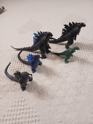 Godzilla Monster TOHO  Action Figure Lot 5 Jakks 3.5 And biggerGodzilla Mini Fig-image