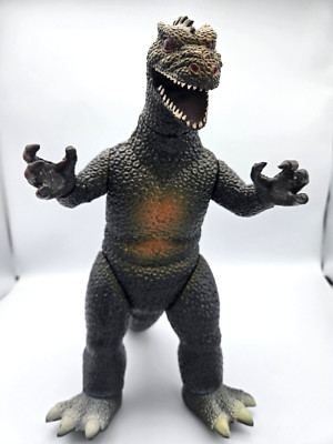 Vintage Godzilla Action Figure Toy 13” Jointed Poseable Red Eyes 80s 90s-image