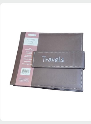 Scrapbook Album TRAVELS Faux Leather Brwn 10 Top Loading Sheets Colorbok 8