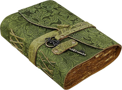 Leather Journal - Antique Handmade Deckle Edge Vintage Paper Leather Bound Journ-image