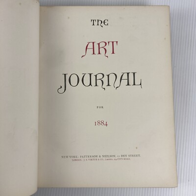 The Art Journal for 1884, Patterson & Neilson, rare, LEATHER-image
