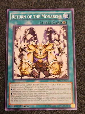Yu-Gi-Oh Structure Deck Emperor of Darkness SR01-EN026 Return of the Monarchs NM-image