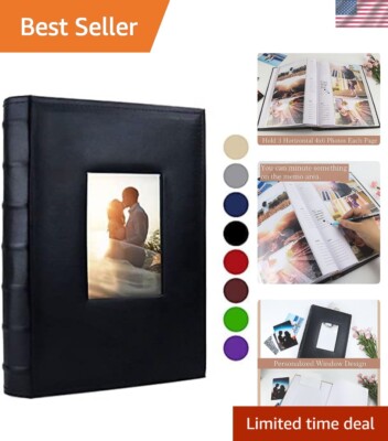 Large Capacity 4x6 Photo Album with Horizontal Layout, Perfect Family Keepsake-image