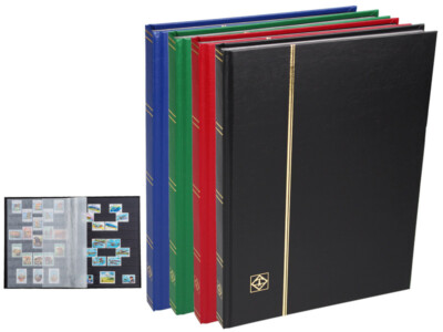 Leuchtturm Stockbook BASIC S32, A4+, 32 Pages, Black Background-image