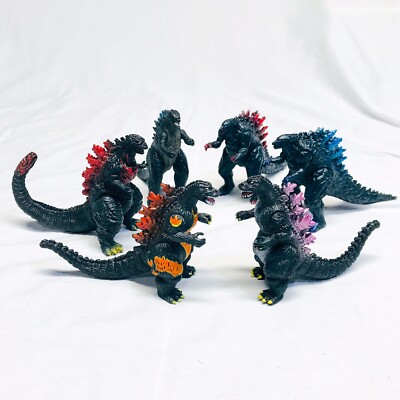 Godzilla Action Figure Lot of 6 PVC 3-3.5” Kaiju Figures Shin 2000 Monster Movie-image