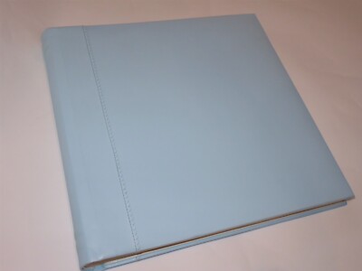 Pottery Barn kids photo albumn leather Blue NEW $125-image