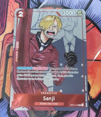Sanji - OP01-013 Alternate Art Manga Rare Promo One Piece	Card	English	Official-image
