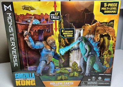 NEW Monsterverse Hollow Earth Battle Godzilla vs Kong 6” Figures & Diorama Set-image