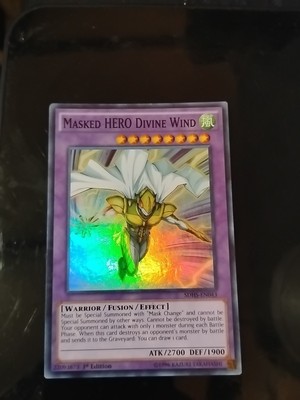 Masked HERO Divine Wind SDHS-EN043 Structure Deck: HERO Strike 1st Edition-image