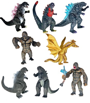 Brand New Set of 8 King Kong vs Godzilla Toys Action Figures Birthday Gift-image