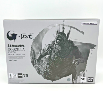 Bandai S.H.MonsterArts GODZILLA MINUS ONE (minus Color) Black & White Figure NEW-image