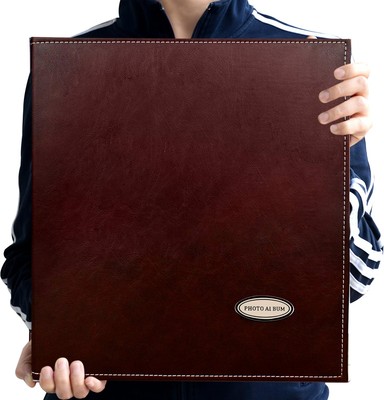 Self-Adhesive Photo Album, Dust-free, glue free and waterproof Large, Coffee -image