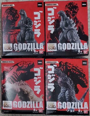 4x Bandai Godzilla 65TH ANNIV 3.5