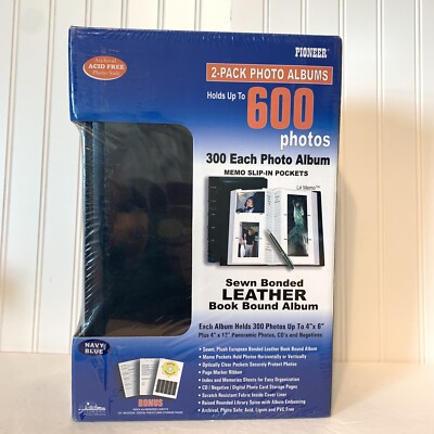 Pioneer Leather Photo Albums Pack Of Two NEW-image
