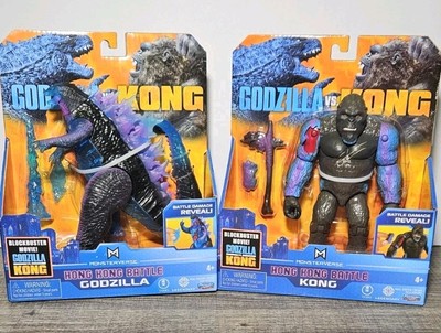 Godzilla vs Kong: Hong Kong Battle Heat Ray Godzilla & Battle Axe Kong Figures-image