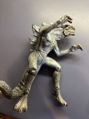 1998 Trendmasters 11’’ Silver Godzilla Action Figure Toy - Works! Roars & Moves-image