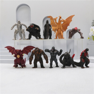 Godzilla King Kong Ghidorah Mechagodzilla Skullcrawler Gamera 10 Monster Figures-image
