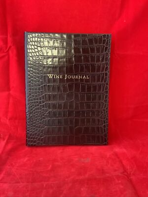 Saks Fifth Avenue Wine Journal Leather Bound By Country Book Animal Pattern -image