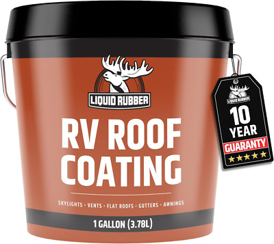 Liquid Rubber RV Roof Coating - Solar Reflective Sealant, Trailer and Camper Ro-image