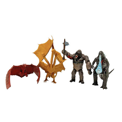Godzilla King Of The Monsters Figures Godzilla, King Kong, Rodan, Ghidorah Lot-image