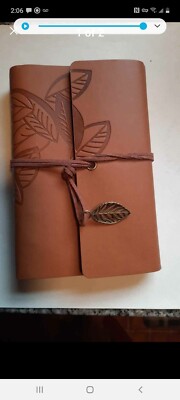SALE, Mental Health Refillable Journal, vintage paper, leather-bound-image