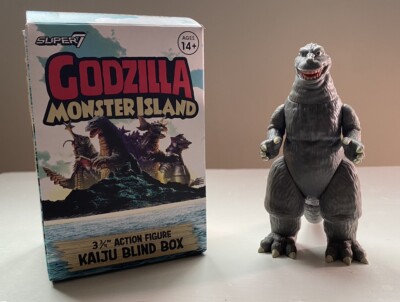 Godzilla 62 ReAction Monster Island Blind Box (Light Gray version) Super7-image