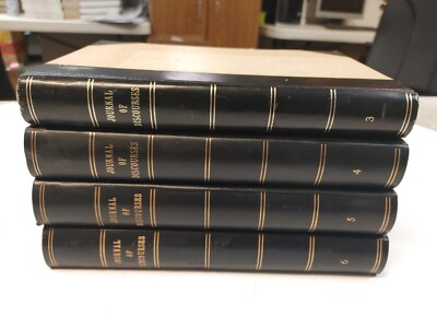 4 book lot 3/4 leather Journal of Discourses Brigham Young rare Mormon book V3-6-image